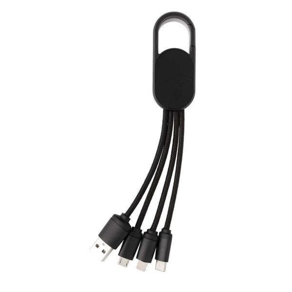 Nabíjecí kabel 4 v 1 s karabinou