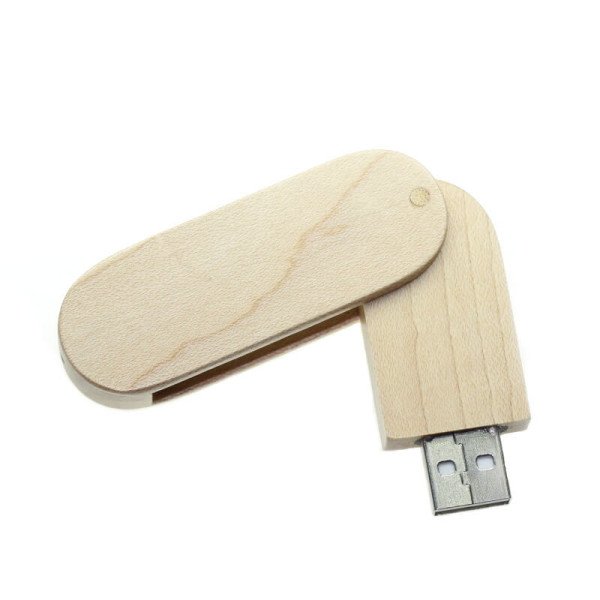 USB FLASH DISK DŘEVĚNÝ OTOČNÝ