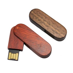 DŘEVĚNÝ USB FLASH DISK OTOČNÝ - Reklamnepredmety