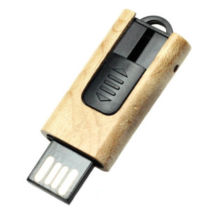 MINI DŘEVĚNÝ USB FLASH DISK VÝSUVNÝ - Reklamnepredmety