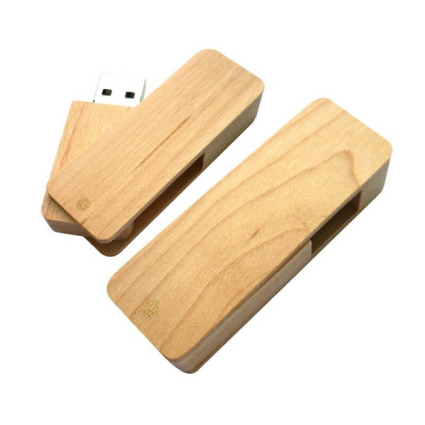 DŘEVĚNÝ OTOČNÝ USB FLASH DISK