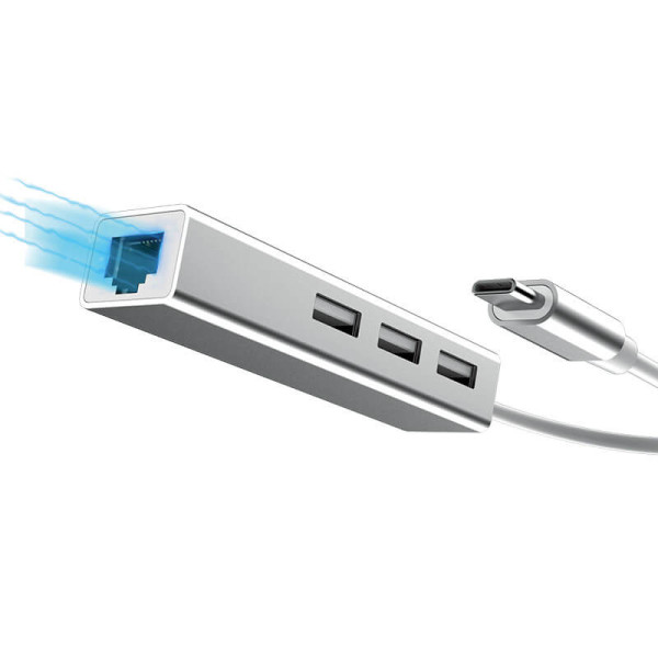 Datový HUB se 3 USB 3.0 A RJ45 portem