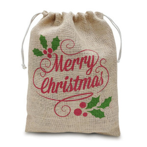 Jutová taška s vánočním motivem XMAS JUTE - Reklamnepredmety