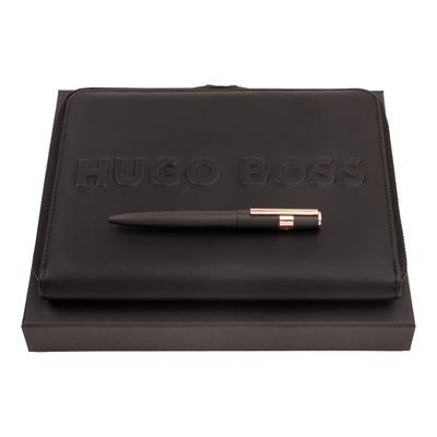 Set HUGO BOSS (kuličkové pero Gear Pinstripe & konferenční obal A5 Label)