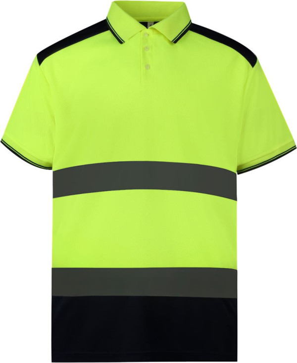 Hi-Vis Polo Yoko Priedušný a rýchloschnúci materiál, gombíková léga s 3 gombíkmi, zosilnené bočné rázporky, tkanina vtáčie oko šetrná k pokožke, tvarovo stabilné, certifikované podľa EN ISO 20471 trieda 2, farba orange navyše certifikovaná RIS-3279-TOM, g