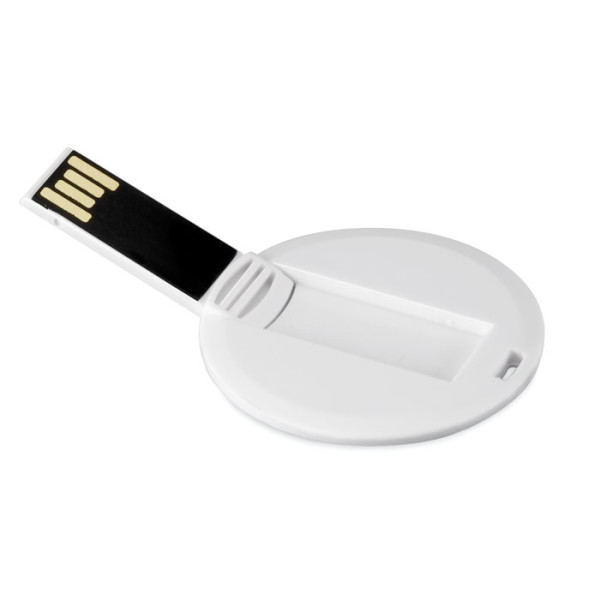 USB paměťová karta kulatého tvaru s potiskem