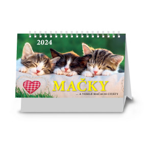 Stolní kalendář Kočky 2024 - Reklamnepredmety
