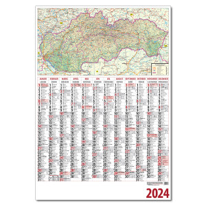 Plánovací kalendář s mapou 2024 - Reklamnepredmety