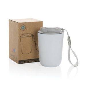 Termohrnek Cuppa z RCS recyklované nerezové oceli s lanyardem - Reklamnepredmety