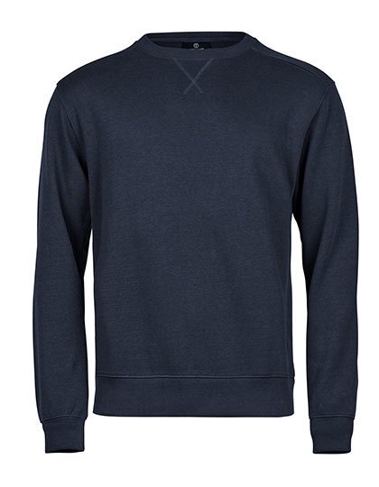 Mikina z žebrovaného interlocku Crew Neck