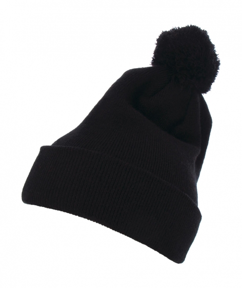 Cuffed Pom Pom Knit Beanie čepice