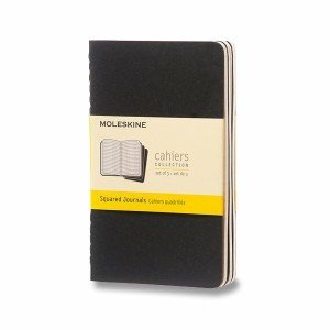 Sešity Moleskine Cahier S, čtverečkovaný, 3 ks - Reklamnepredmety