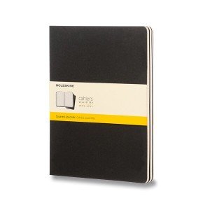 Zápisníky Moleskine Cahier v tvrdé vazbě XL, čtverečkovaný, 3 ks - Reklamnepredmety