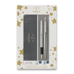 Parker Jotter Stainless Steel CT sada kuličkové pero a plnicí pero - Reklamnepredmety