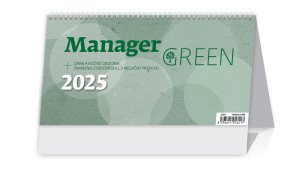 Stolní kalendář Manager Green - Reklamnepredmety