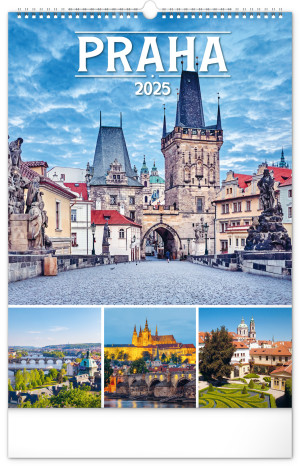 Nástěnný kalendář Praha 2025, 33 × 46 cm - Reklamnepredmety