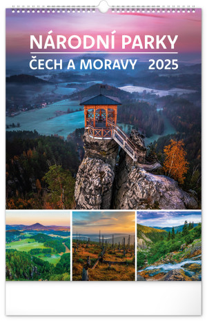 Nástěnný kalendář Národní parky Čech a Moravy 2025, 33 × 46 cm - Reklamnepredmety