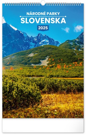 Nástěnný kalendář Národní parky Slovenska 2025, 33 × 46 cm - Reklamnepredmety