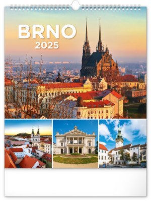 Nástěnný kalendář Brno 2025, 30 × 34 cm - Reklamnepredmety