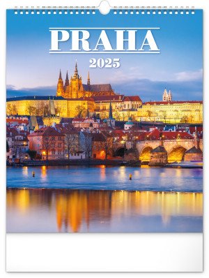 Nástěnný kalendář Praha 2025, 30 × 34 cm - Reklamnepredmety