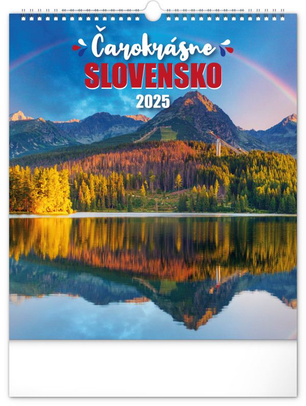 Nástěnný kalendář Čarokrásné Slovensko 2025, 30 × 34 cm