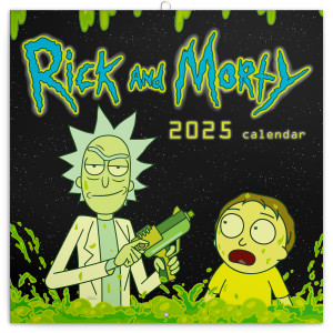 Poznámkový kalendář Rick a Morty 2025, 30 × 30 cm - Reklamnepredmety