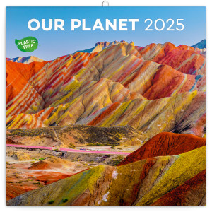 Poznámkový kalendář Naše planeta 2025, 30 × 30 cm - Reklamnepredmety