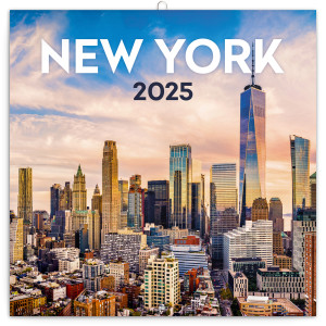 Poznámkový kalendář New York 2025, 30 × 30 cm - Reklamnepredmety