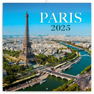 Poznámkový kalendář Paříž 2025, 30 × 30 cm - Reklamnepredmety