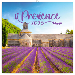 Poznámkový kalendář Provence 2025, voňavý, 30 × 30 cm - Reklamnepredmety