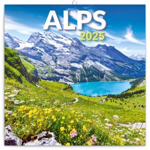 Poznámkový kalendář Alpy 2025, 30 × 30 cm - Reklamnepredmety