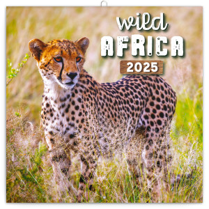 Poznámkový kalendář Divoká Afrika 2025, 30 × 30 cm - Reklamnepredmety