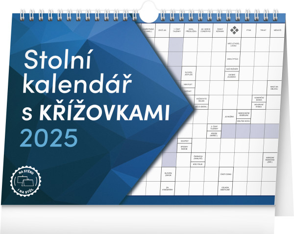 Stolní kalendář s křížovkami s háčkem 2025, CZ