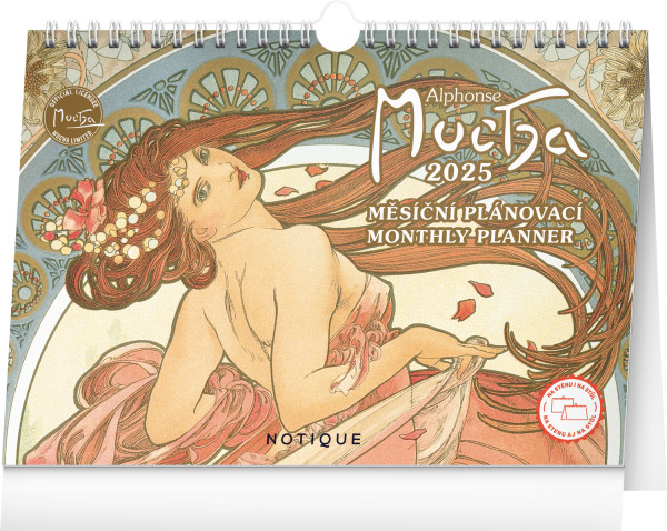 Stolní kalendář Alfons Mucha 2025