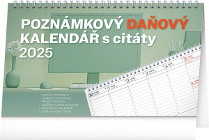 Stolní kalendář Poznámkový daňový s citáty 2025, CZ - Reklamnepredmety