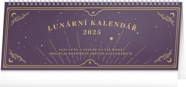 Stolní Lunární kalendář 2025, CZ/SK