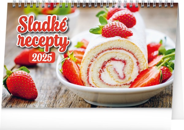 Stolní kalendář Sladké recepty 2025, CZ