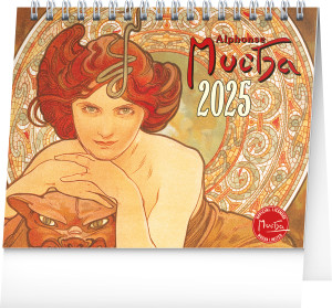 Stolní kalendář Alfons Mucha 2025, CZ - Reklamnepredmety