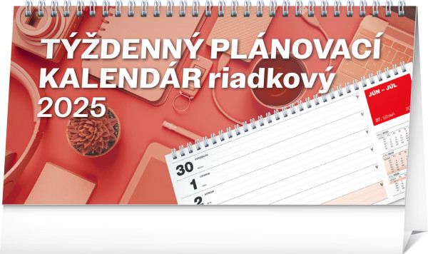 Stolní kalendář Plánovací řádkový 2025