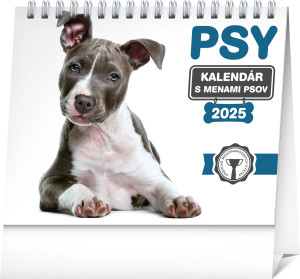 Stolní kalendář Psi – se jmény psů 2025 - Reklamnepredmety