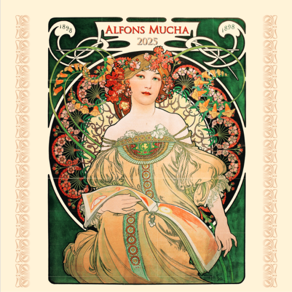 Nástěnný kalendář Alfons Mucha čtverec 2025