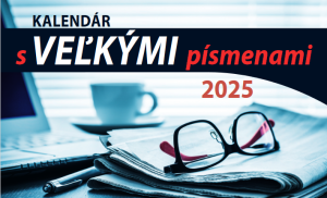 Stolní kalendář s velkými písmeny 2025 - Reklamnepredmety