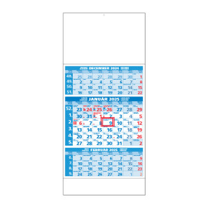Plánovací kalendář STANDARD 3M modrý 2025 - Reklamnepredmety