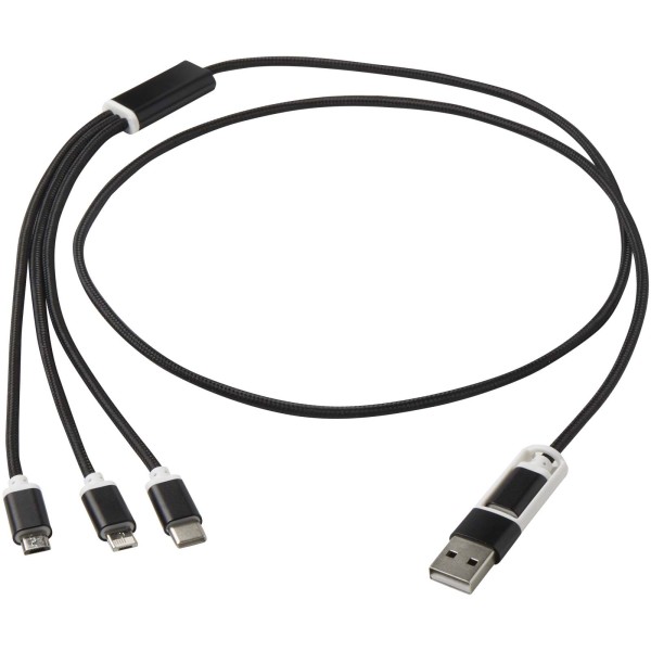 Versatile nabíjecí kabel 5v1 z recyklovaného hliníku