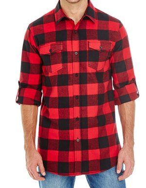 BU8210 Woven Plaid Flannel Shirt - Reklamnepredmety