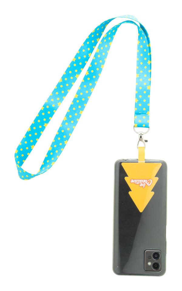 Lanyard s držákem mobilního telefonu RPET na zakázku Subyard Mobile Xmas