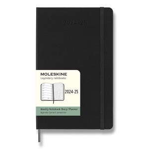 18-mesačný diár Moleskine 2024 - 25 - tvrdé dosky L, týždenný, výber farieb modrý - Reklamnepredmety