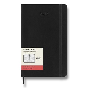 Diár Moleskine 2025 - mäkké dosky L, denný, výber farieb tm. zelený - Reklamnepredmety