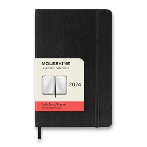 Diář Moleskine 2025 - měkké desky S, denní, výběr barev tm. zelený - Reklamnepredmety