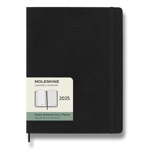 Diár Moleskine 2025 - mäkké dosky XL, týždenný, výber farieb modrý - Reklamnepredmety